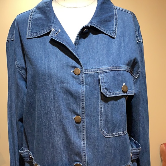 Anthropologie Mare Mare Aya Denim Utility Jumpsuit M - Picture 6 of 11